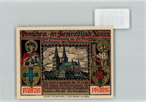Xanten Notgeld Dom Brunhilde