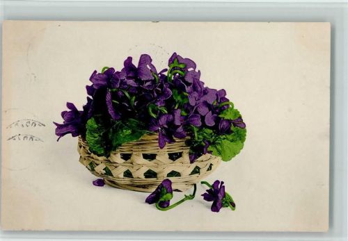 Nr. 600 - Farbenlichtdruck Blumen AK Rommel Gebrauchsspuren