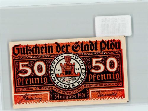 Plön Notgeld Scherenschnitt
