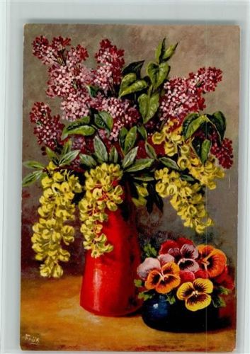 1928 Blumenvase - sign Früh AK