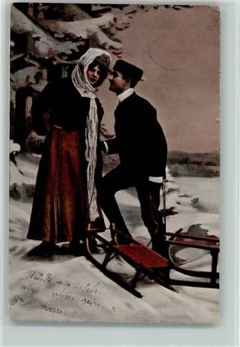 1909 Liebespaar AK