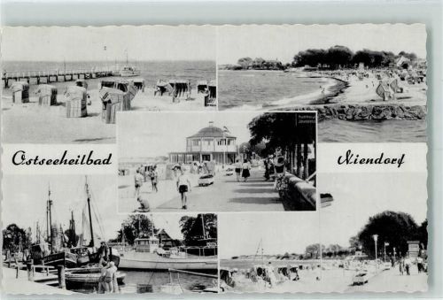 Niendorf Ortsansichten Promenade Hafen Fsicherboote Seesteg