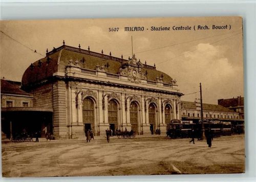 Milano 1917 Stacione Centrale , Straßenbahn AK
