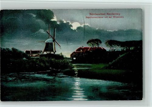 Norderney Napoleonschanze mit der Windmühle