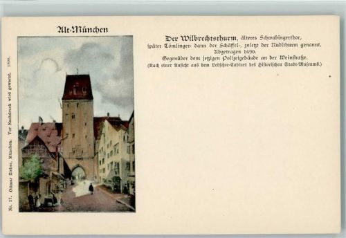 München Alt-München Wilbrechtsthurm Älteres Schwabingerthor