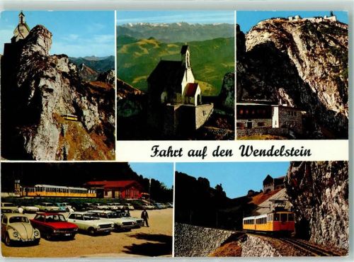 Wendelstein Fahrt auf den Wendelstein Wendelstein-Kirchlein Gipfel mit Sonnenobservatorium Autos