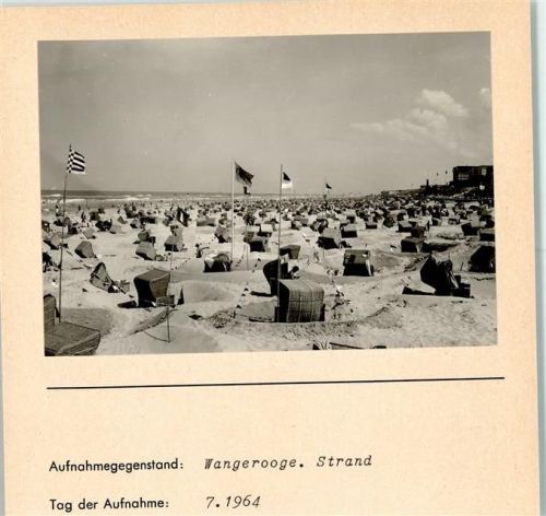 Wangerooge Strand Foto montiert auf Karton