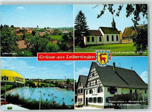 Leibertingen St. Pankreatiuskirche Altheim Schwimmbad Geburtshaus v. Abraham a. St. Clara in Kreenheinstetten