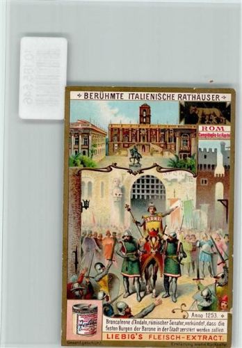Roma Berühmte Italienische Rathäuser, Wappen, Sammelbild Liebig