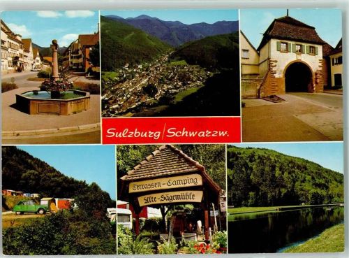 Sulzburg Terrassen-Camping Alte Sägemühle Axel Geuß Brunnen Auto-Ente Sulzbach