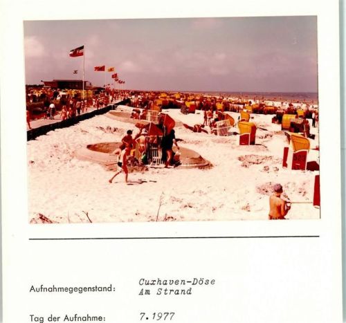 Cuxhaven Cuxhaven Döse Am Strand Foto montiert auf Karton