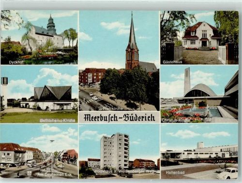 Büderich Dyckhof Bethlehems-Kirche Am Deutschen Eck Pfarrkirche Hochhaus am Weißenberer Weg Gästehaus Christus-Kirche Hallenbad