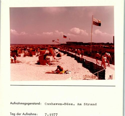 Cuxhaven Cuxhaven Döse Am Strand Foto montiert auf Karton