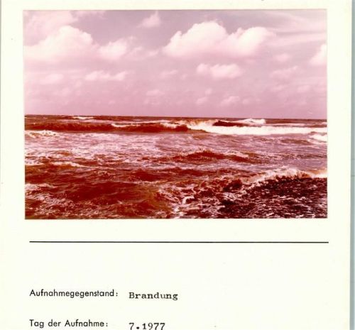 Brandung Foto montiert auf Karton