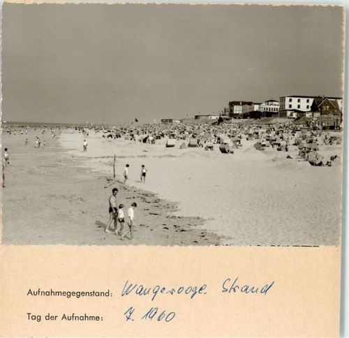 Wangerooge Strand Foto montiert auf Karton