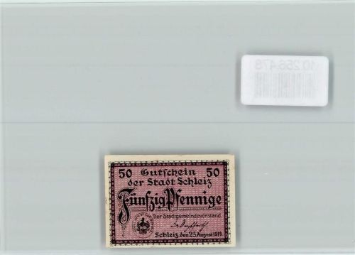 Schleiz Notgeld 50 Pfennig