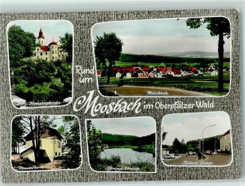 Moosbach Rückseite mit Abschürfungen bzw Kleberesten Tschech. Grenze Stausee Kreuzbergkirche