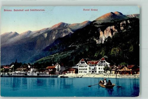 Brienz BE Bahnhof und Schiffstation Hotel Kreuz