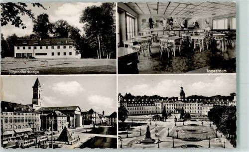Karlsruhe Jugendherberge Innenansicht Marktplatz Karlspyramide Schloss Karlsruhe