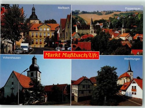 Maßbach Rückseite mit Abschürfungen bzw Kleberesten