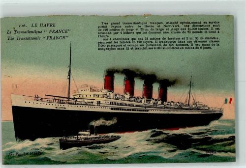 The Transantlantique Dampfer France AK