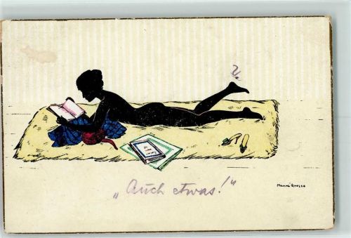 1919 Nackte Frau Buch lesen Erotik