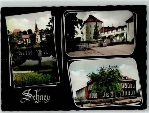 Schney Rückseite mit Abschürfungen und Kleberesten
