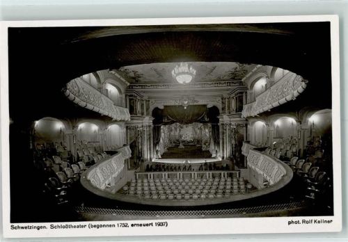 Schwetzingen Schloßthetaer Innenaufnahme Blick zur Bühne Foto Rolf Kellner