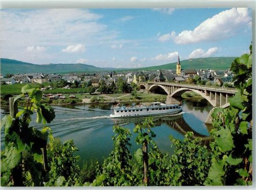 Trittenheim Brücke Personenschiff Weinberge