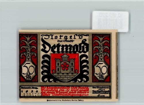 Detmold Notgeld Scherenschnitt