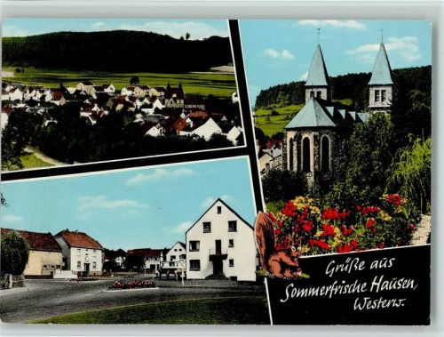 Hausen Ortsansichten Kirche 3-Bildaufnahme