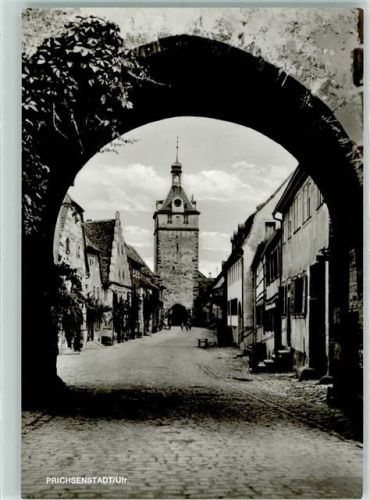 Prichsenstadt Rückseite mit Abschürfungen bzw Kleberesten
