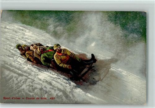 1909 Sport d`hiver - Course de bobs , Verlag Burgy 497 AK