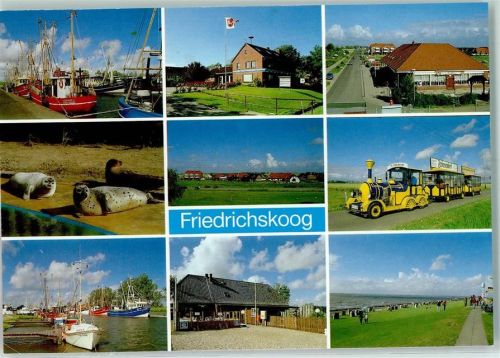 Friedrichskoog Hafen Seehunde Rückseite mit Abschürfungen bzw Kleberesten