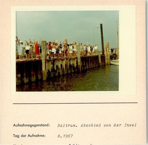 Baltrum Abschied von der Insel Foto montiert auf Karton