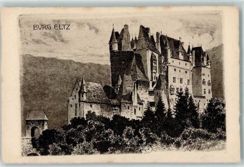 Münstermaifeld Burg Eltz Radierung