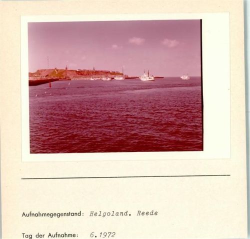 Helgoland Reede Foto montiert auf Karton