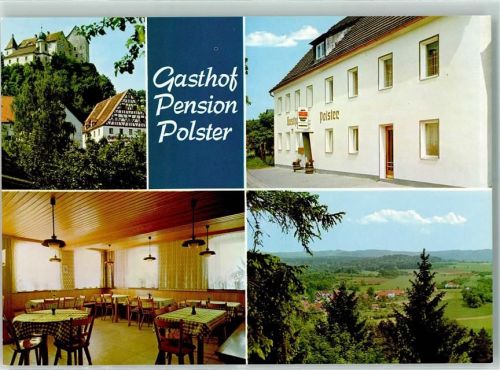 Egloffsteinerhüll Gasthaus Pension Polster Rückseite mit Abschürfungen bzw Kleberesten