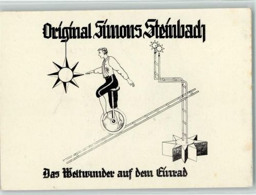 1929 Weltwunder auf dem Einrad - Simons Steinbach