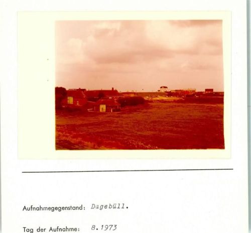 Dagebüll Blick nach Dagebüll Foto montiert auf Karton