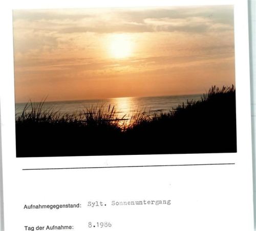 Sonnenuntergang Foto montiert auf Karton