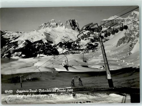 Passo Pordoi Seggiovia Pecol Belvedere del Pordoi Winter