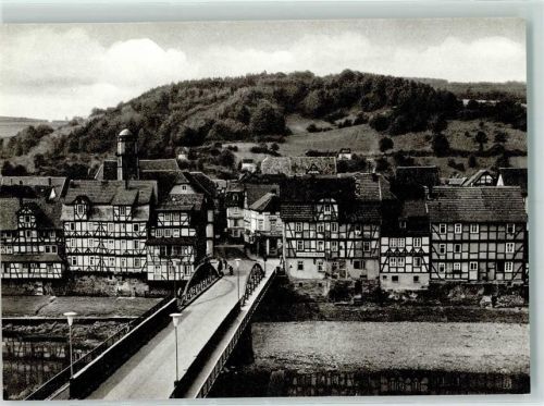 Rotenburg Rückseite mit Abschürfungen bzw Kleberesten Fachwerkhäuser