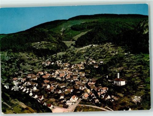 Lautenbach Rückseite mit Abschürfungen bzw Kleberesten Fliegeraufnahme