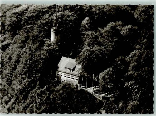 Bad Driburg Rückseite mit Abschürfungen bzw Kleberesten Fliegeraufnahme Sachsenklause