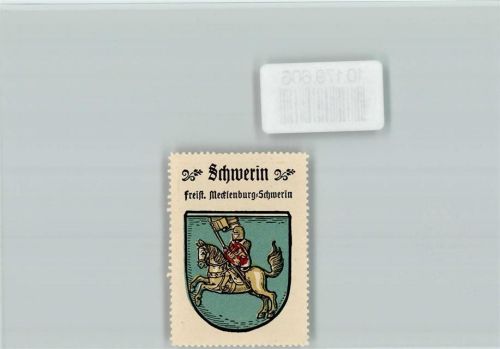 Schwerin Vignette Wappen Ritter auf Pferd