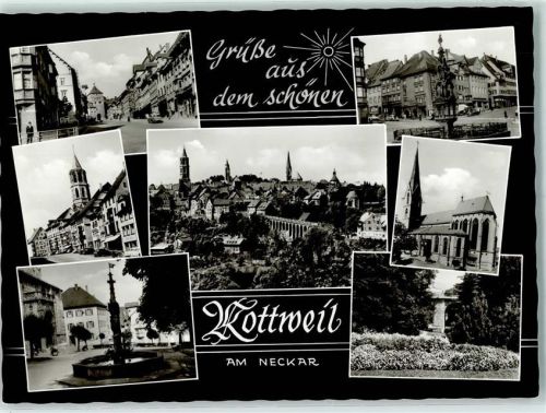 Rottweil Rückseite mit Abschürfungen bzw Kleberesten