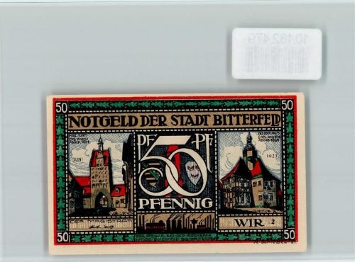 Bitterfeld Notgeld Scherenschnitt