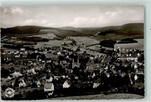 Hilchenbach Fliegeraufnahme Rückseite mit Abschürfungen bzw Kleberesten