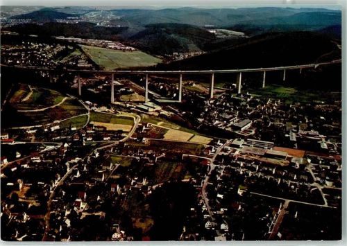 Eiserfeld Fliegeraufnahme Siegtal-Brücke Rückseite mit Abschürfungen bzw Kleberesten